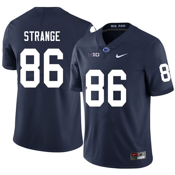Mens Penn State Nittany Lions #86 Brenton Strange Nike Navy with Name College Football Jersey 