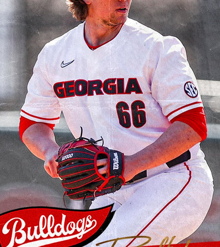 Georgia Bulldogs Custom Nike 2025 White Baseball Game Jersey