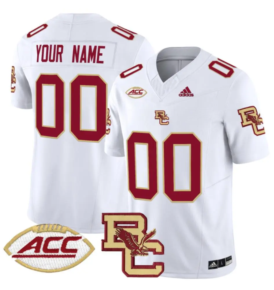 Boston College Eagles Custom 2022 Adidas White Football Jersey