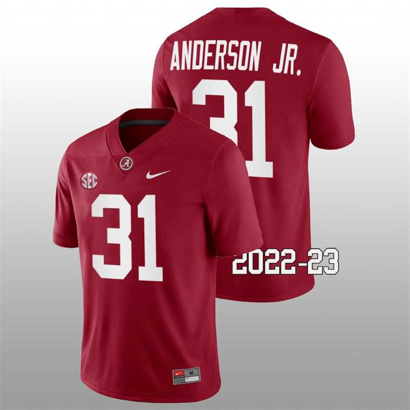 Men's Alabama Crimson Tide #31 Will Anderson Jr. Limited Nike Crimson College Game Football Jersey