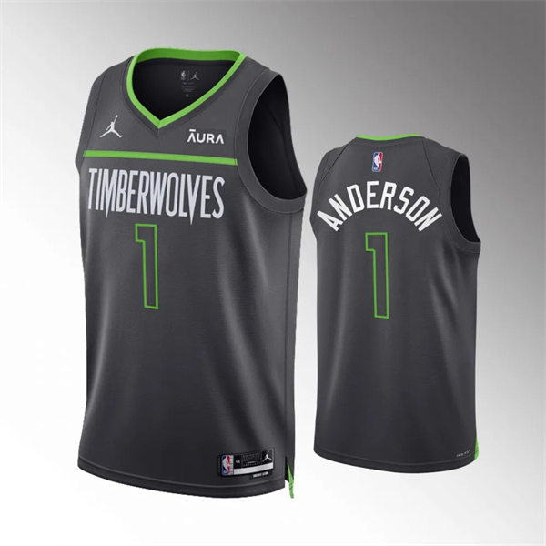 Men's Minnesota Timberwolves #1 Kyle Anderson 2023-24 Anthracite Statement Edition Player Jersey