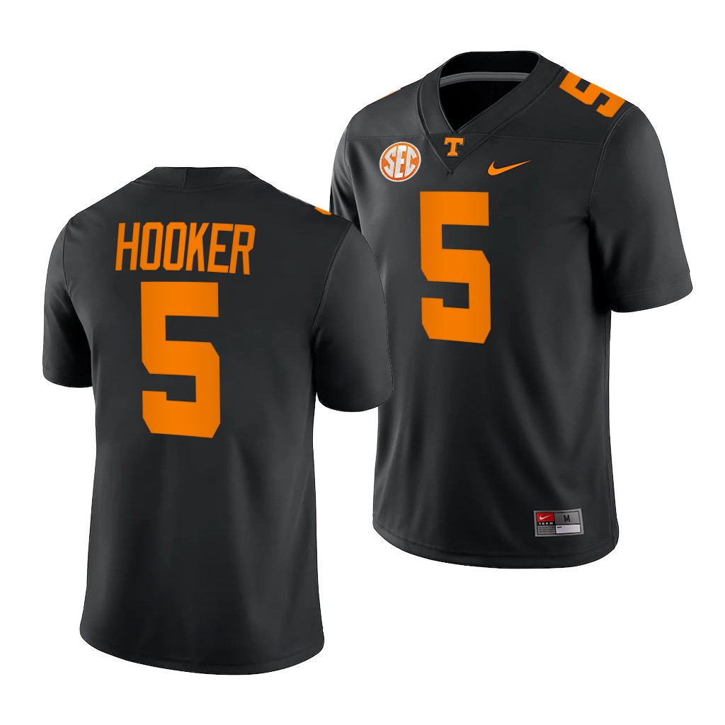 Men's Tennessee Volunteers #5 Hendon Hooker Nike Black Dark Mode College Football Jersey