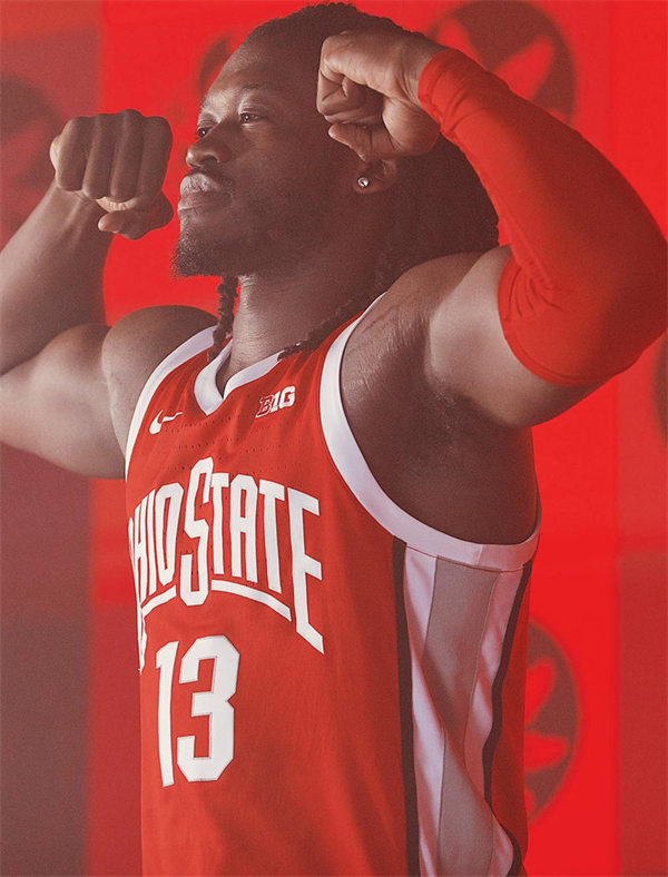 Mens Ohio State Buckeyes #13 Isaac Likekele Nike 2021 Retro Scarlet Basketball Jersey
