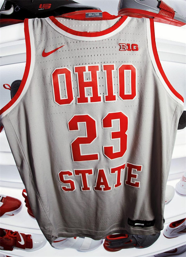 Mens Ohio State Buckeyes #23 Zed Key Nike 2019 Grey College Basketball Jersey