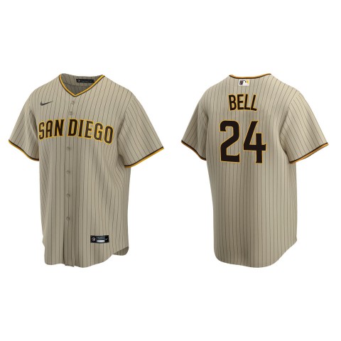 Men's San Diego Padres #24 Josh Bell Tan Brown Alternate CoolBase Jersey