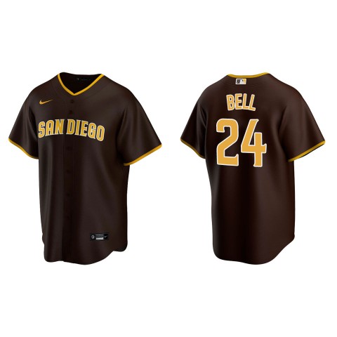 Men's San Diego Padres #24 Josh Bell Brown Road CoolBase Jersey