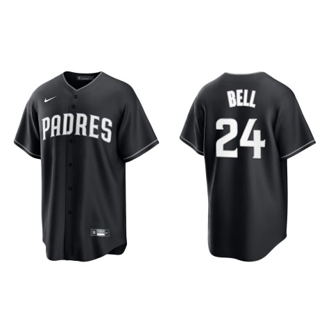 Men's San Diego Padres #24 Josh Bell Nike Black White Collection Jersey