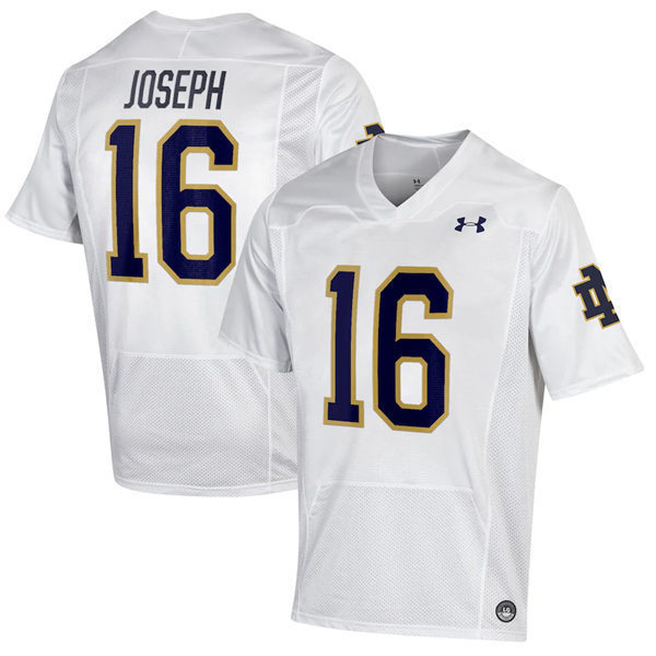 Men's Notre Dame Fighting Irish #16 Brandon Joseph White With Name College Football Jersey