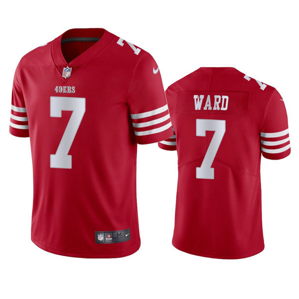 Men's San Francisco 49ers #7 Charvarius Ward Nike Scarlet Vapor Limited Player Jersey