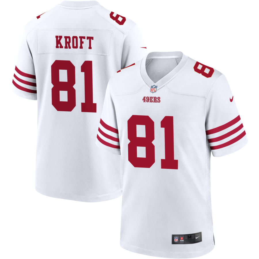 Mens San Francisco 49ers #81 Tyler Kroft Nike White Vapor Limited Player Jersey