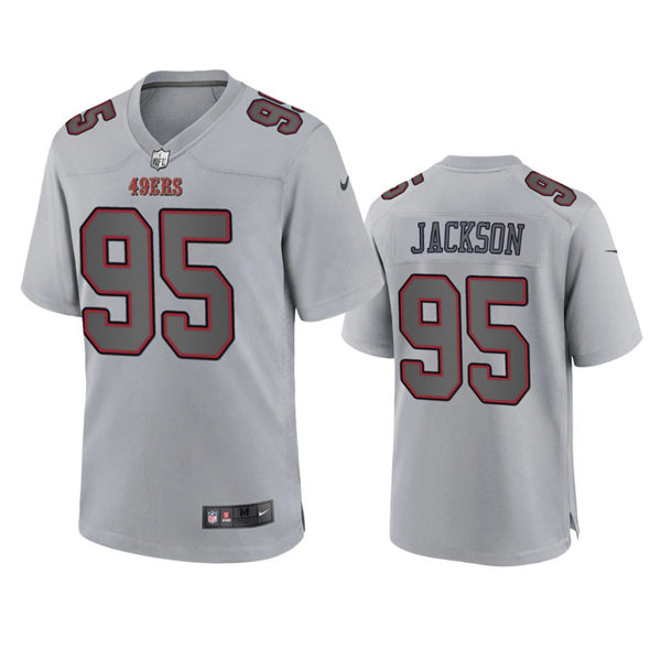 Men's San Francisco 49ers #95 Drake Jackson Nike Atmosphere Fashion Game Jersey - Gray