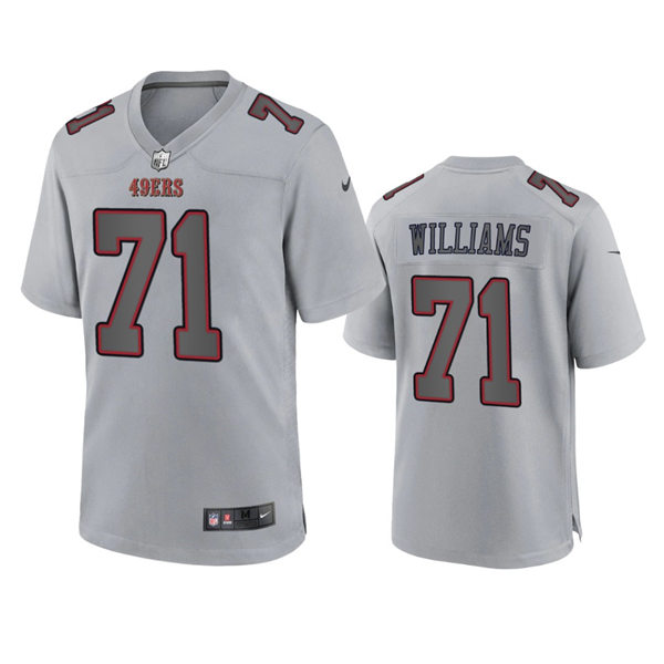 Mens San Francisco 49ers #71 Trent Williams Nike Atmosphere Fashion Game Jersey - Gray