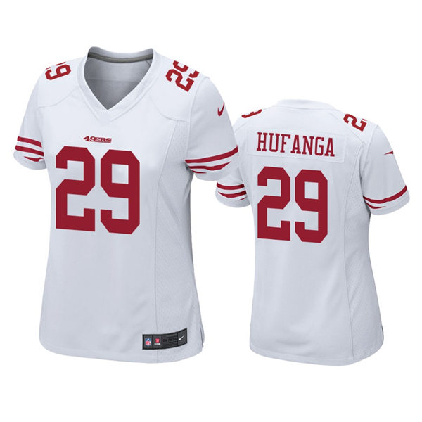 Women's San Francisco 49ers #29 Talanoa Hufanga Nike White Limited Player Jersey