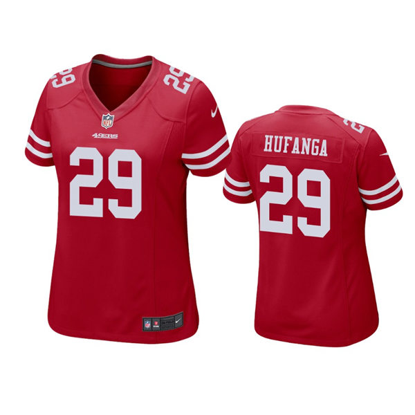 Women's San Francisco 49ers #29 Talanoa Hufanga Nike Scarlet Limited Player Jersey