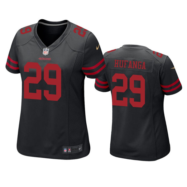 Women's San Francisco 49ers #29 Talanoa Hufanga Nike Black Alternate Limited Player Jersey