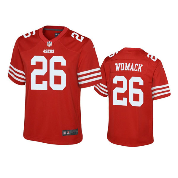 Youth San Francisco 49ers #26 Samuel Womack  Nike Scarlet Limited Player Jersey