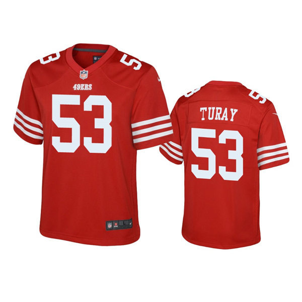 Youth San Francisco 49ers #53 Kemoko Turay Nike Scarlet Limited Player Jersey