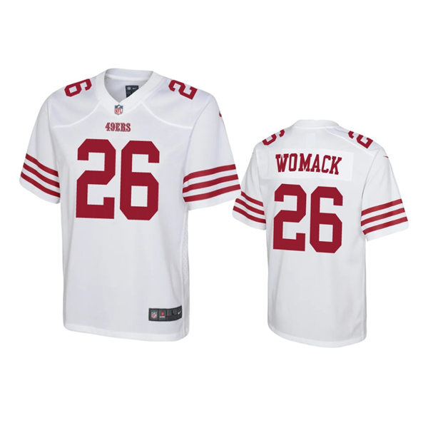 Youth San Francisco 49ers #26 Samuel Womack Nike White Limited Player Jersey