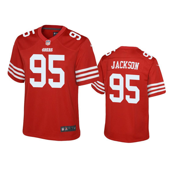 Youth San Francisco 49ers #95 Drake Jackson Nike Scarlet Limited Player Jersey