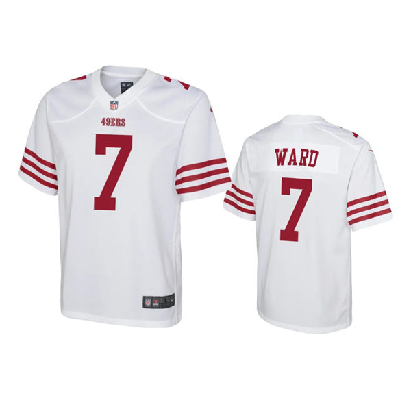 Youth San Francisco 49ers #7 Charvarius Ward Nike White Limited Player Jersey