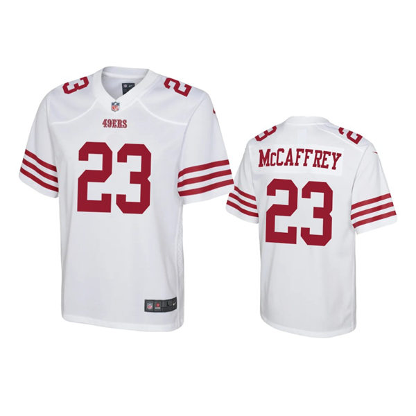 Youth San Francisco 49ers #23 Christian McCaffrey Nike White Limited Player Jersey