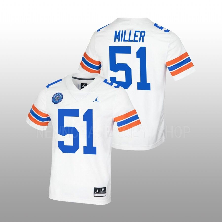 Mens Florida Gators #51 Ventrell Miller White Ring of Honor Untouchable Jersey