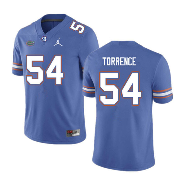 Mens Florida Gators #54 O'Cyrus Torrence Royal College Football Game Jersey