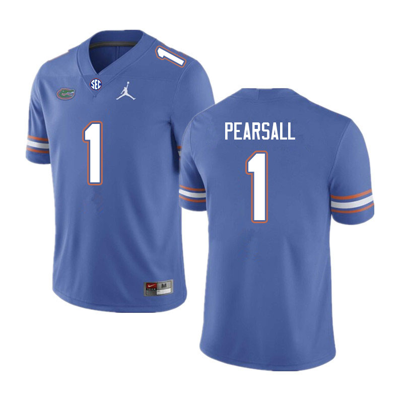 Mens Florida Gators #1 Ricky Pearsall Royal College Football Game Jersey