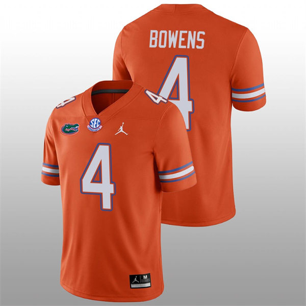 Mens Florida Gators #4 Chauncey Bowens Orange College Football Game Jersey
