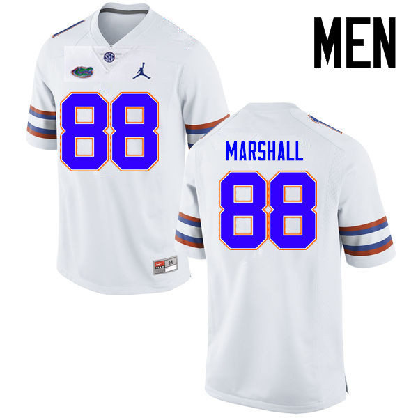 Mens Florida Gators #88 Wilber Marshall White College Football Game Jersey