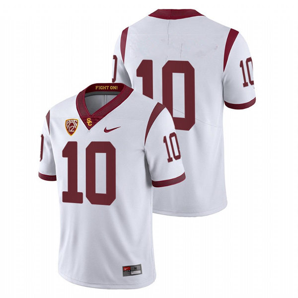Men's USC Trojans #10 Ralen Goforth Nike White Without Name College Football Game Jersey
