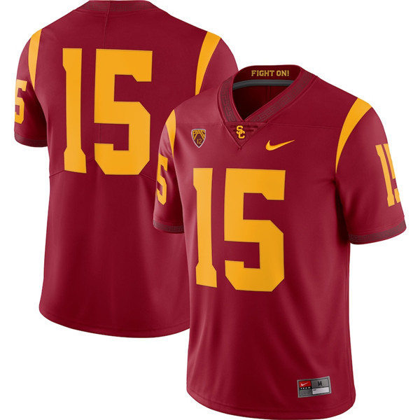 Men's USC Trojans #15 Mo Hasan Nike Cardinal Without Name College Football Game Jersey