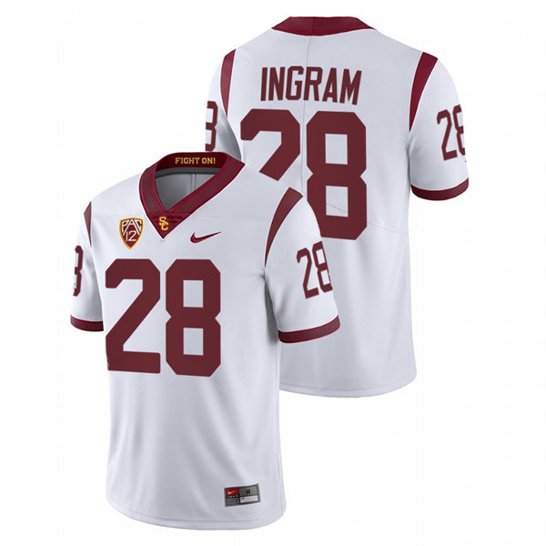 Men's USC Trojans #28 Keaontay Ingram Nike White Limited Football Performance Jersey