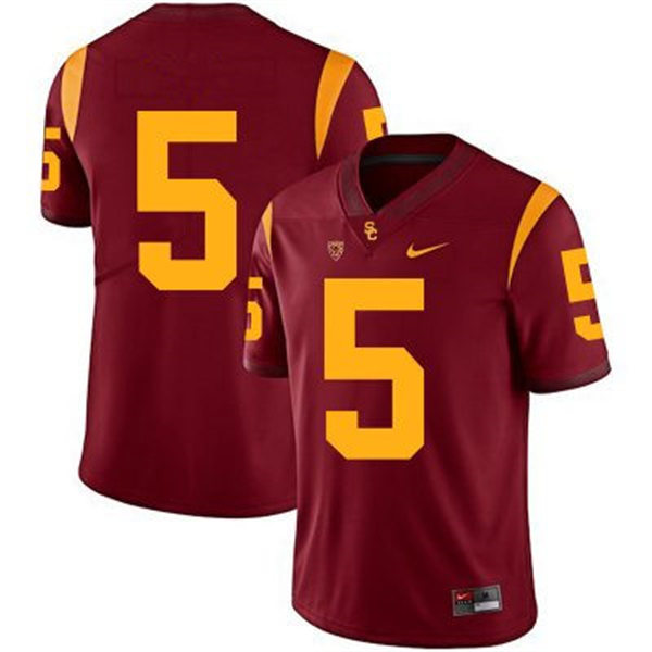 Men's USC Trojans #5 Reggie Bush Nike Cardinal Without Name College Football Game Jersey