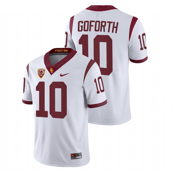 Men's USC Trojans #10  Ralen Goforth Nike White Limited Football PerformanceJersey