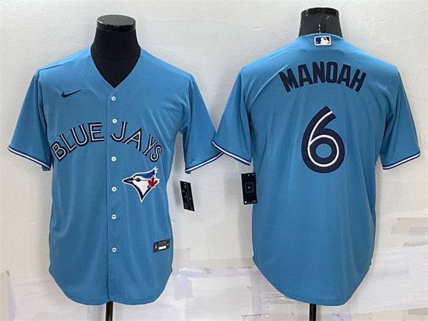 Men's Toronto Blue Jays #6 Alek Manoah Nike Powder Blue Alternate Coolbase Jersey