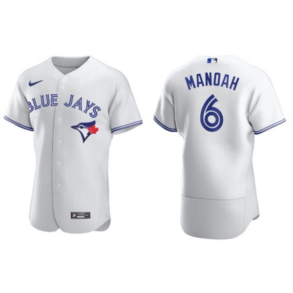 Men's Toronto Blue Jays #6 Alek Manoah  Nike Home White FlexBase Player Jersey