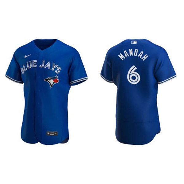 Men's Toronto Blue Jays #6 Alek Manoah  Nike Royal Alternate FlexBase Player Jersey