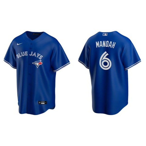 Men's Toronto Blue Jays #6 Alek Manoah Nike Royal Alternate Coolbase Jersey