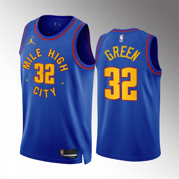 Mens Denver Nuggets #32 Jeff Green Mile High City Blue 2022-23 Statement Edition Swingman Jersey