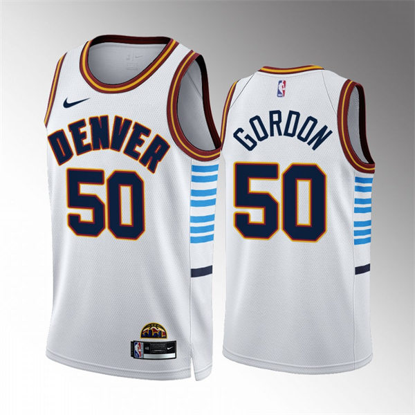 Mens Denver Nuggets #50 Aaron Gordon 2022-23 City Edition Swingman Jersey White