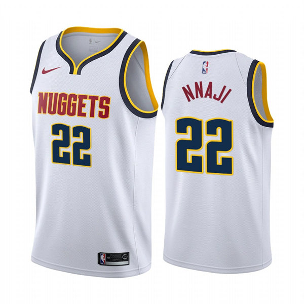 Mens Denver Nuggets #22 Zeke Nnaji Nike Association Edition Swingman Jersey White