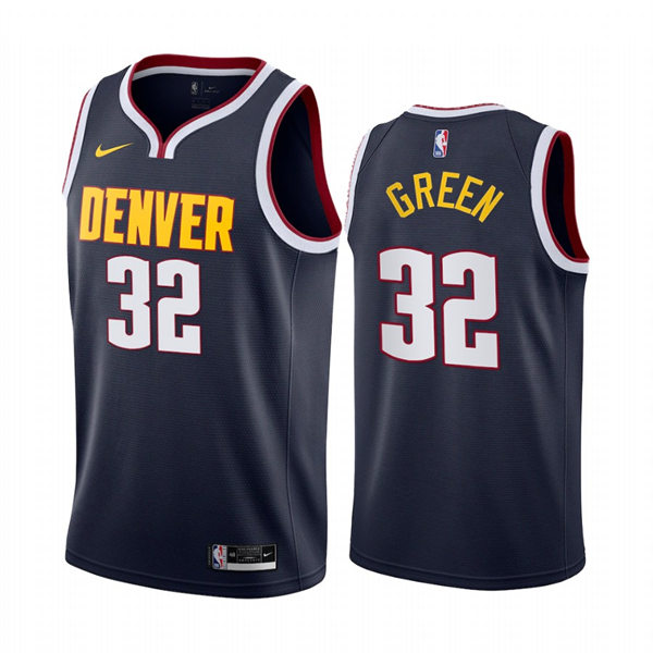 Mens Denver Nuggets #32 Jeff Green Nike Icon Edition Swingman Jersey Navy