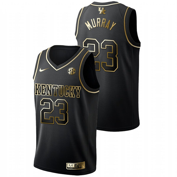 Mens Kentucky Wildcats #23 Jamal Murray Nike Black Golden Edition Basketball Jersey