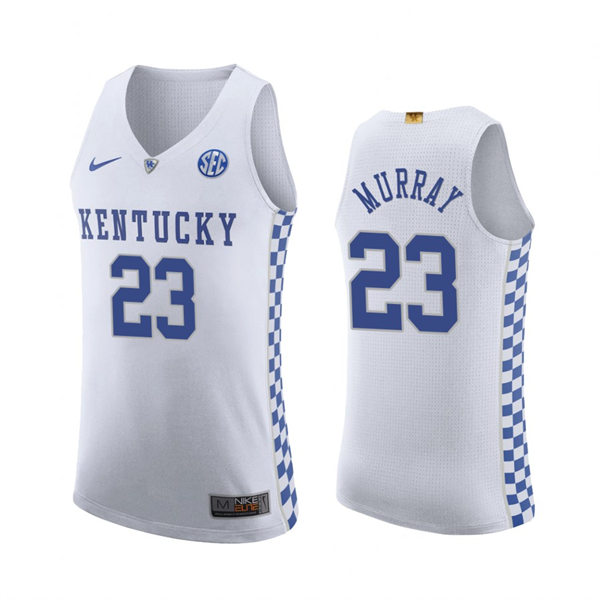 Mens Kentucky Wildcats #23 Jamal Murray White College Basketball Game Jersey