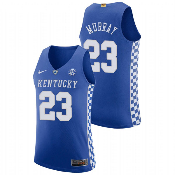 Mens Kentucky Wildcats #23 Jamal Murray Royal College Basketball Game Jersey