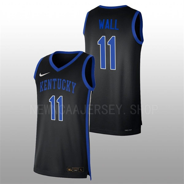 Mens Youth Kentucky Wildcats #11 John Wall 2022-23 College Basketball Game Jersey Black