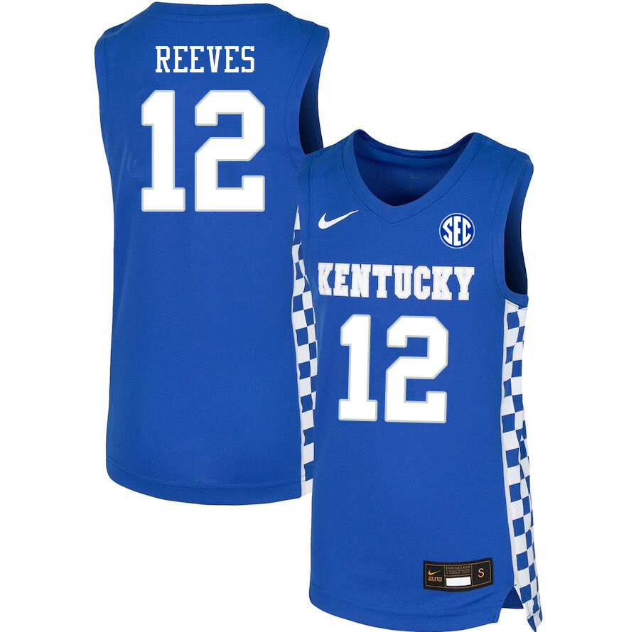 Mens Kentucky Wildcats #12 Antonio Reeves Nike Royal College Basketball Game Jersey