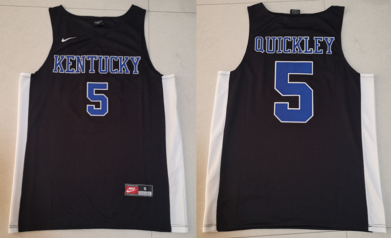 Mens Kentucky Wildcats #5 Immanuel Quickley 2018 Black College Basketball Game Jersey 