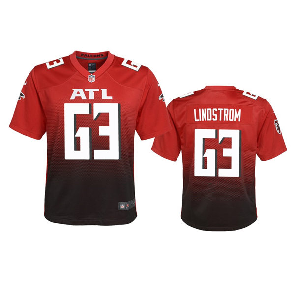 Youth Atlanta Falcons #63 Chris Lindstrom Nike Red 2nd Alternate Limited Jersey
